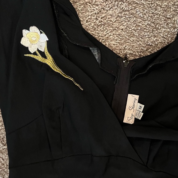 Bombshell Vintage Stop Staring Pencil skirt Paris Dress M 6 Dita Pinup 50ies - Picture 6 of 11